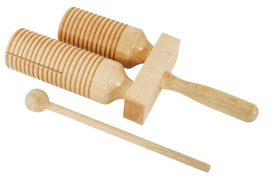 Mano Percussion | ED228 | Double Agogo Tone Block | Natural Mano Percussion | ED228 | Double Agogo Tone Block | Natural